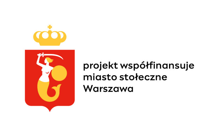 Znak - projekt współfinansuje miasto stołeczne Warszawa